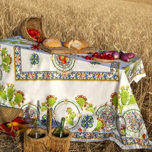 Tovaglia Da Cucina In Raso Di Cotone Agrigento 150x180 Mirabello Moderno Multicolor Caleffi