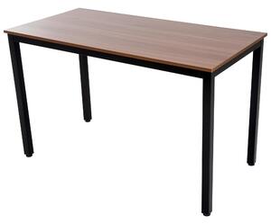 Scrivania da Ufficio in Legno e Struttura in Metallo Noce 120x60x74 cm