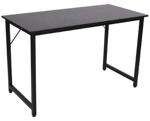 Scrivania da Ufficio 120x60x73 cm in Ferro e MDF Nero Scuro