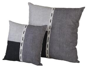 Cuscino D'arredo In Velluto Hatch 40x40 Carrara Moderno Grigio Caleffi