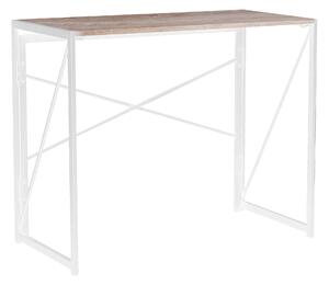 Scrivania Pieghevole 100x50x75 cm in Metallo e Truciolare Motti Lolie Bianca