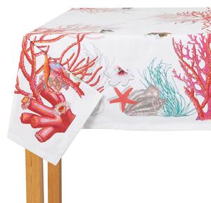 Tovaglia Da Cucina In Raso Di Cotone Red Coral 150x180 Mirabello Floreale Multicolor Caleffi