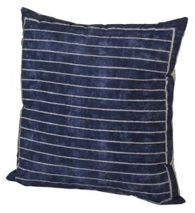 Cuscino D'arredo In Percalle Line 40x40 Carrara Moderno Blu Caleffi
