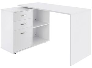 Scrivania da Ufficio ad Angolo Bianca 117x83.5x76 cm