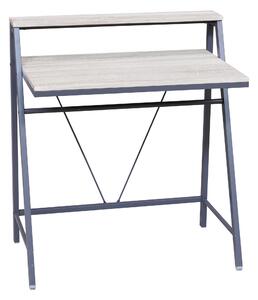 Scrivania 80x60x75 cm in Metallo e Truciolare Motti Newark Grigio