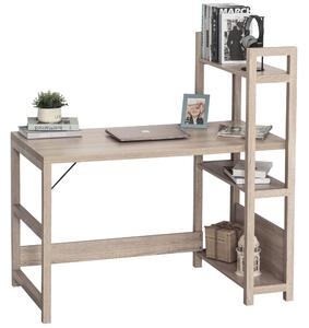 Scrivania da Ufficio Porta PC 120x67x120,5 cm con Libreria in Legno Rovere