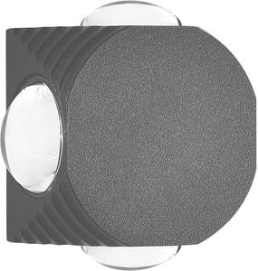 V-TAC VT-2544 Lampada da parete LED 4W rotonda con 4 fasci luminosi applique da muro 3000K colore nero IP54 - SKU 10588