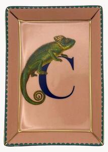 Vassoio decorativo in Fine Bone China Chameleon