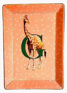 Vassoio decorativo in Fine Bone China Giraffe