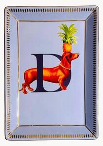 Vassoio decorativo in Fine Bone China Dog