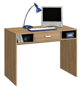 Scrivania da Ufficio 1 Cassetto 2 Vani 104x52x76 cm in Legno Noce