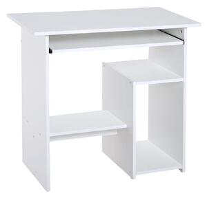 Scrivania da Ufficio Compatta 80x45x75 cm in Legno Bianco