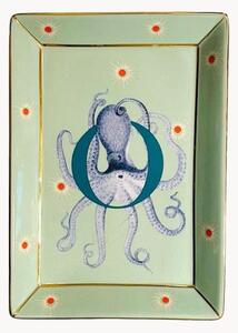 Vassoio decorativo in Fine Bone China Octopus