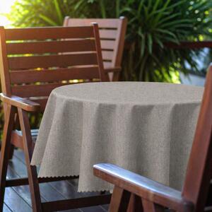 Tovaglia da giardino rotonda Ø 150 cm effetto lino grigio chiaro