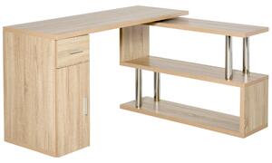 Scrivania da Ufficio ad Angolo Porta PC 140x107x74,6 cm in Legno Rovere