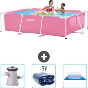 Piscina fuori terra rettangolare - 220x150x60 cm - 4 pezzi - SCB76