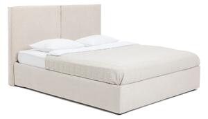 Letto matrimoniale imbottito beige con contenitore con rete inclusa 180x200 cm Thessa Bold – Bonami Selection