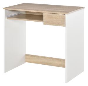 Scrivania da Ufficio 80x45x75 cm in Truciolare Bianco Rovere