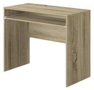 Scrivania 90x45x74 con Piano Estraibile in MDF Rovere