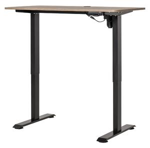 Scrivania con Regolazione Altezza Elettrica 120x60x72-116 cm in Metallo e Truciolare Teak e Nero