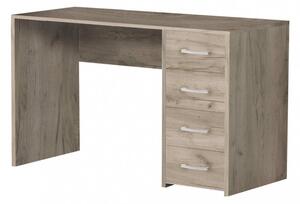 Scrivania Porta Pc Topaz Olmo 120x50x74 h cm in Truciolare bilaminato Rovere grigio