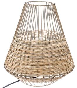 Lampada in vimini e metallo, CHERAW, 33 cm, beige