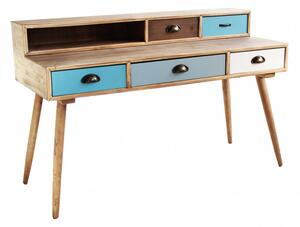 Scrivania Ajax 120x50x79 h cm in Legno Multicolor