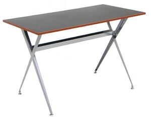 Scrivania da Ufficio 120X60 Cm Piano in Melaninico Nero Struttura in Ferro Format