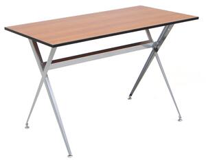 Scrivania da Ufficio 120X60 Cm Piano in Melaninico Ciliegio Struttura in Ferro Format