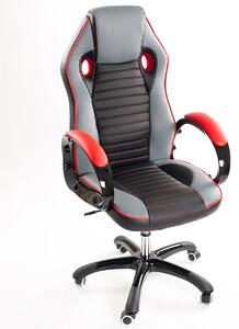 Sedia Poltrona Presidenziale da Gaming Ufficio in Similpelle Bozzini Sport Racing Rosso