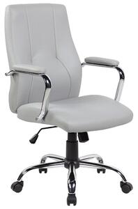 Sedia Poltrona Direzionale da Ufficio in Similpelle Tosini New York Grigio