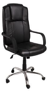 Sedia da Ufficio Direzionale in Similpelle Vandi Directory Nera