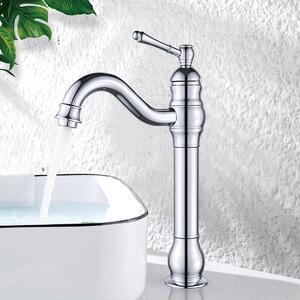 Rubinetto da bagno, miscelatore - Monocomando - Bocchetta girevole a 360° - Cromo - Nero