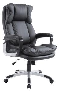 Poltrona Direzionale da Ufficio Ergonomica in Similpelle Nero