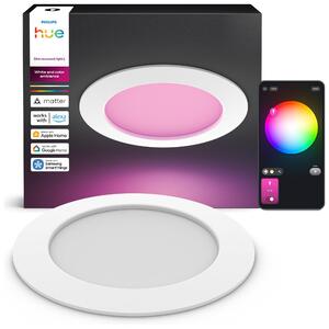 Philips Hue White and Color ambiance Lampada da incasso sottile da 170 mm, Bluetooth/Zigbee, Bianco, LED, Policarbonato (PC), Varie, 1000 K