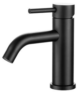 Rubinetto per lavabo - Monocomando - Nero opaco - Acciaio inossidabile con aeratore a risparmio idrico