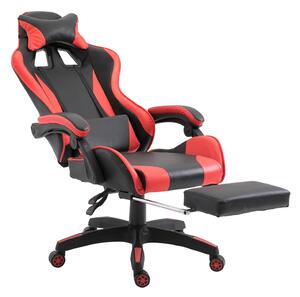 Sedia da Gaming Reclinabile Nero-rosso 66x60x127-134 cm