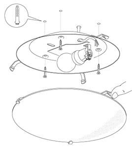 Eglo 89238 - Plafoniera MARS 1 1xE27/60W/230V