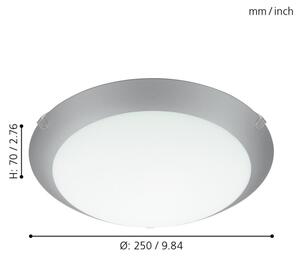 Eglo 89248 - Plafoniera MARS 1 1xE27/25W/230V