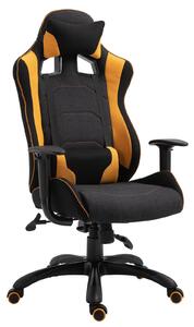 Sedia da Gaming Ergonomica in Poliestere Giallo e Nero