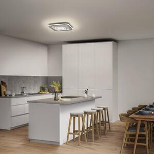 OSRAM Plafoniera soffitto ORBIS SPIRAL SQUARE, dimmerabile, Alluminio / Grigio / Zincato, Soggiorno / Sala da pranzo, Metallo, Moderno, Plafoniera