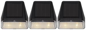 Applique solare a LED wally Mini', set di 3, ciascuno 7x7,5 cm