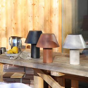 Markslöjd Lampada da tavolo LED solare Vivo, grigia, IP44, altezza 30 cm, dimmerabile, Alluminio / Grigio / Zincato, Metallo, Scandinavo, Lampade solari
