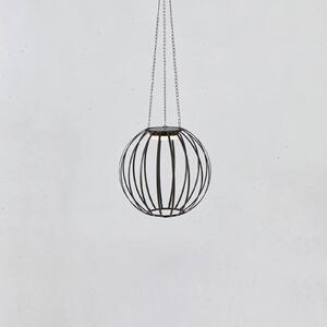 Markslöjd Lampada LED a sospensione Kivo, Ø 37 cm, nera, IP44, dimmerabile, Nero, Metallo, Scandinavo, Lampade solari