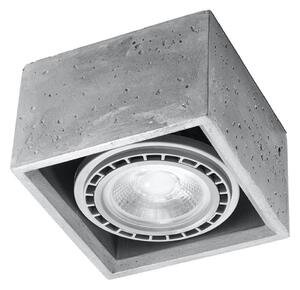 Lampada da soffitto in Cemento QUATRO 1 Base AR111 - Grigia