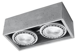 Lampada da soffitto QUATRO 2 in Cemento 2 basi AR111 - Grigia