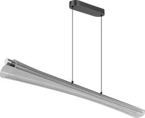 Lampada a sospensione LED, antracite opaco, bolle acriliche, L 121 cm