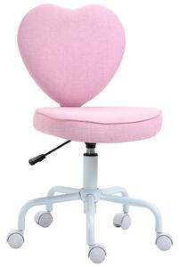 Sedia Poltrona Operativa da Cameretta a Forma di Cuore Rosa