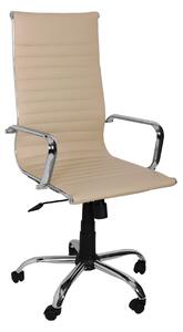 Sedia Presidenziale da Ufficio 117.5x61.5x55 cm Tortora
