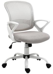 Sedia Poltrona Operativa da Ufficio 61x61x89-99 cm in Tessuto Grigio